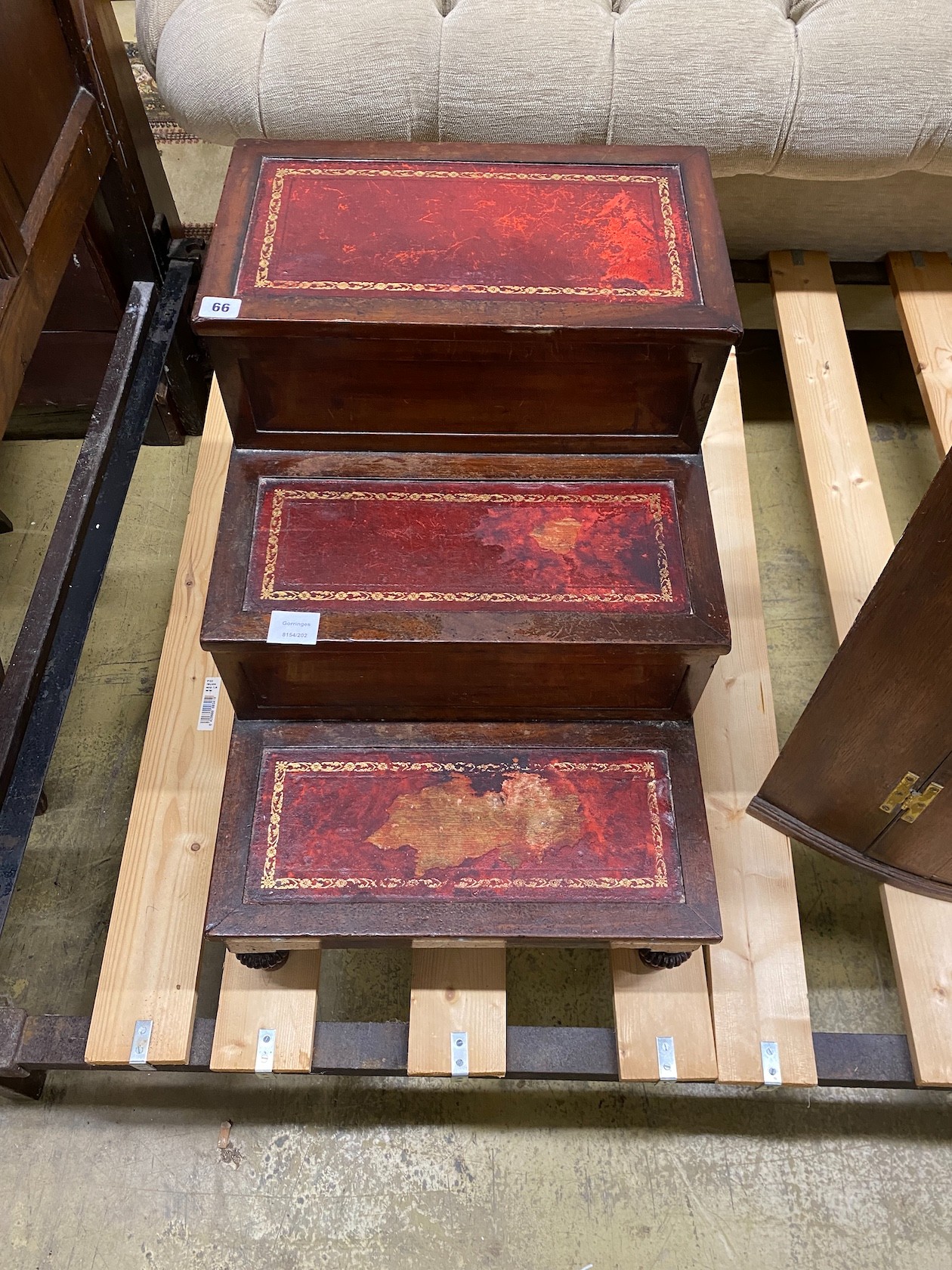 A Victorian mahogany step commode, width 45cm, depth 66cm, height 48cm